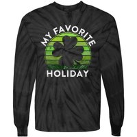 My Favorite Holiday Sunset Irish St Patrick's Day Tie-Dye Long Sleeve Shirt