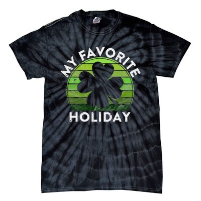 My Favorite Holiday Sunset Irish St Patrick's Day Tie-Dye T-Shirt