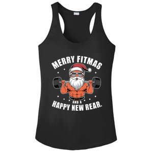 Merry Fitness Happy New Rear Workout Christmas Fitness Gym Ladies PosiCharge Competitor Racerback Tank