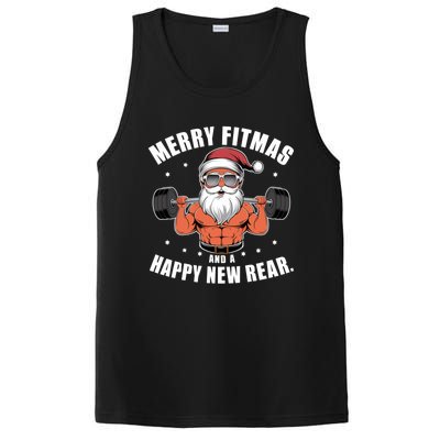 Merry Fitness Happy New Rear Workout Christmas Fitness Gym PosiCharge Competitor Tank