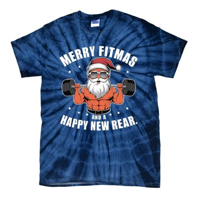 Merry Fitness Happy New Rear Workout Christmas Fitness Gym Tie-Dye T-Shirt