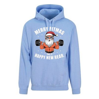 Merry Fitness Happy New Rear Workout Christmas Fitness Gym Unisex Surf Hoodie