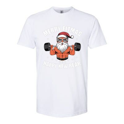 Merry Fitness Happy New Rear Workout Christmas Fitness Gym Softstyle CVC T-Shirt