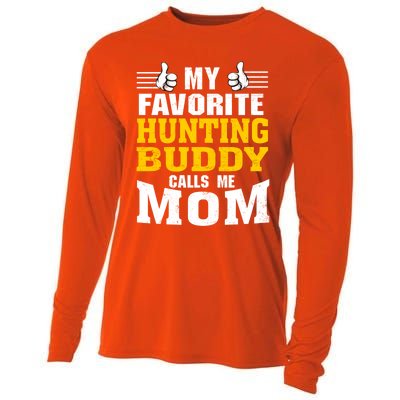 My Favorite Hunting Buddy Calls Me Mom Great Gift Cooling Performance Long Sleeve Crew