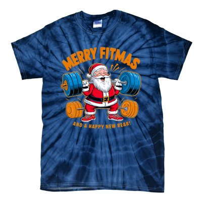 Merry Fitness Happy New Rear Workout Christmas Fitness Gym Tie-Dye T-Shirt