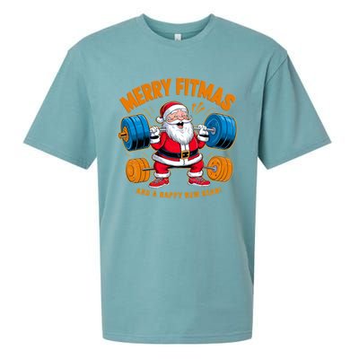 Merry Fitness Happy New Rear Workout Christmas Fitness Gym Sueded Cloud Jersey T-Shirt