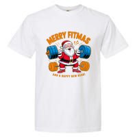 Merry Fitness Happy New Rear Workout Christmas Fitness Gym Garment-Dyed Heavyweight T-Shirt