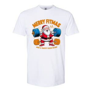 Merry Fitness Happy New Rear Workout Christmas Fitness Gym Softstyle CVC T-Shirt