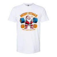 Merry Fitness Happy New Rear Workout Christmas Fitness Gym Softstyle CVC T-Shirt