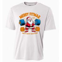 Merry Fitness Happy New Rear Workout Christmas Fitness Gym Cooling Performance Crew T-Shirt