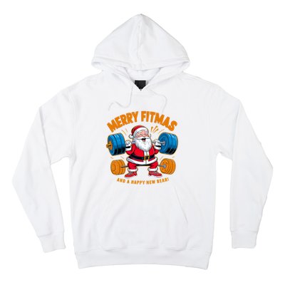 Merry Fitness Happy New Rear Workout Christmas Fitness Gym Hoodie