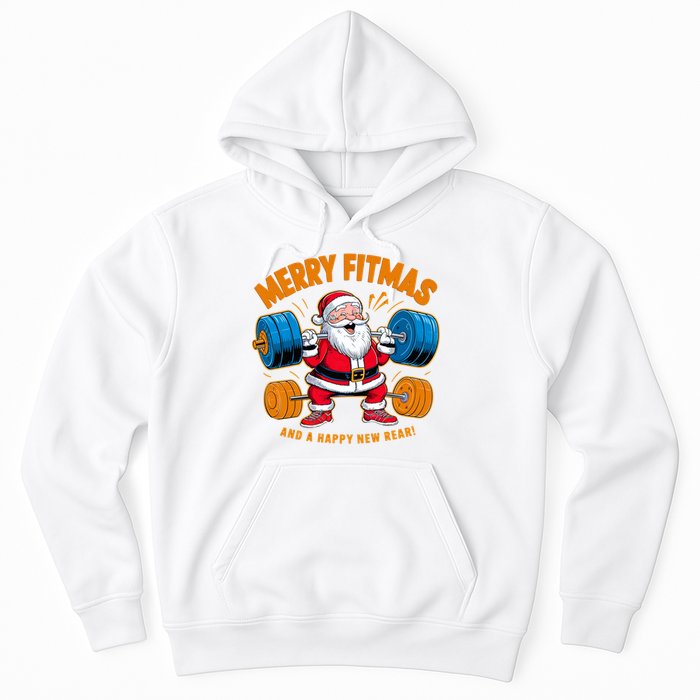 Merry Fitness Happy New Rear Workout Christmas Fitness Gym Hoodie