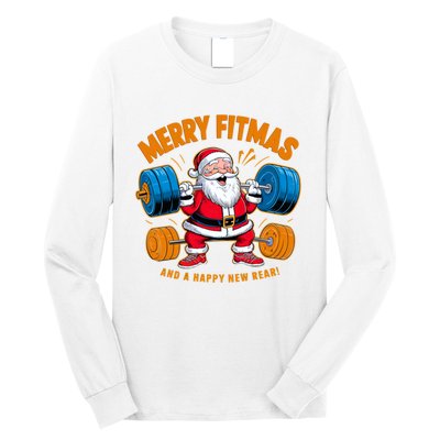 Merry Fitness Happy New Rear Workout Christmas Fitness Gym Long Sleeve Shirt