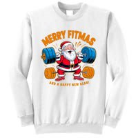 Merry Fitness Happy New Rear Workout Christmas Fitness Gym Sweatshirt