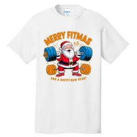 Merry Fitness Happy New Rear Workout Christmas Fitness Gym Tall T-Shirt