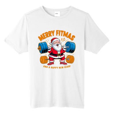 Merry Fitness Happy New Rear Workout Christmas Fitness Gym Tall Fusion ChromaSoft Performance T-Shirt