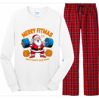 Merry Fitness Happy New Rear Workout Christmas Fitness Gym Long Sleeve Pajama Set