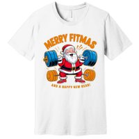 Merry Fitness Happy New Rear Workout Christmas Fitness Gym Premium T-Shirt