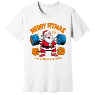 Merry Fitness Happy New Rear Workout Christmas Fitness Gym Premium T-Shirt