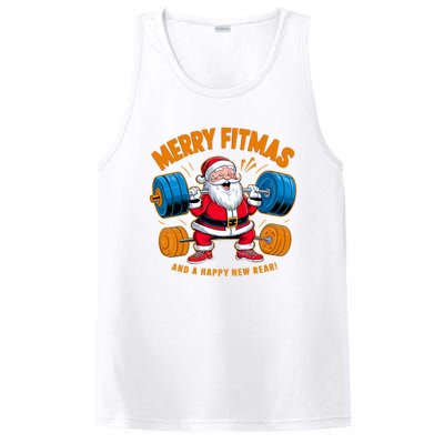 Merry Fitness Happy New Rear Workout Christmas Fitness Gym PosiCharge Competitor Tank