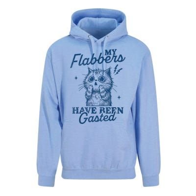 My Flabbers Have Been Gasted Distressed Retro Funny Cat Unisex Surf Hoodie