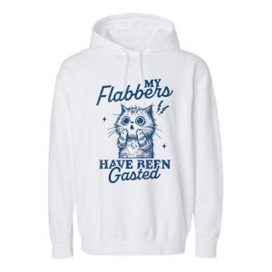 My Flabbers Have Been Gasted Distressed Retro Funny Cat Garment-Dyed Fleece Hoodie