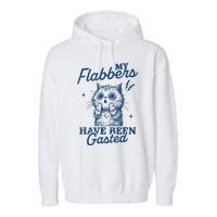 My Flabbers Have Been Gasted Distressed Retro Funny Cat Garment-Dyed Fleece Hoodie