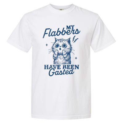 My Flabbers Have Been Gasted Distressed Retro Funny Cat Garment-Dyed Heavyweight T-Shirt