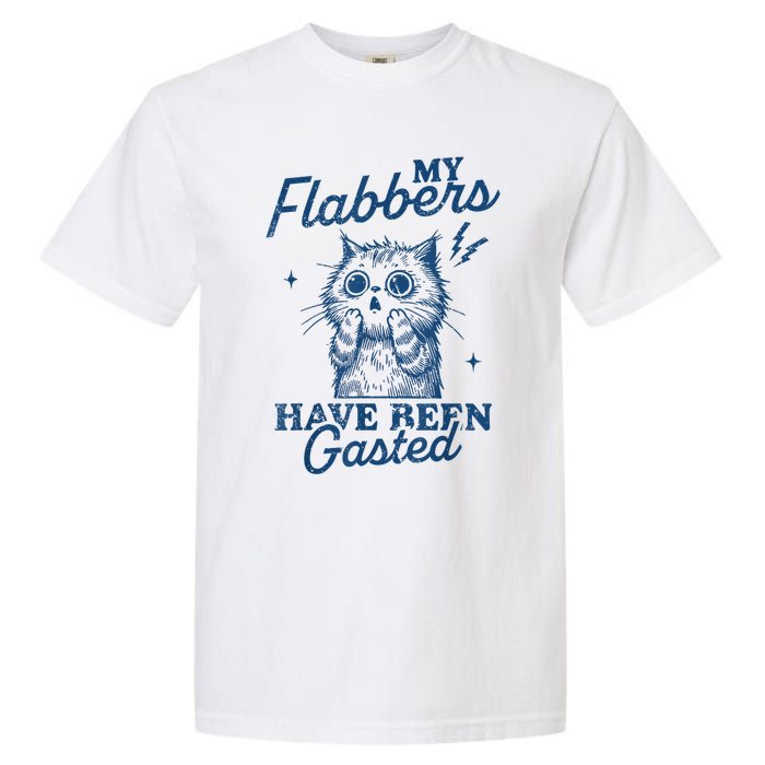 My Flabbers Have Been Gasted Distressed Retro Funny Cat Garment-Dyed Heavyweight T-Shirt