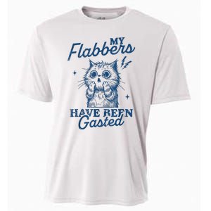 My Flabbers Have Been Gasted Distressed Retro Funny Cat Cooling Performance Crew T-Shirt