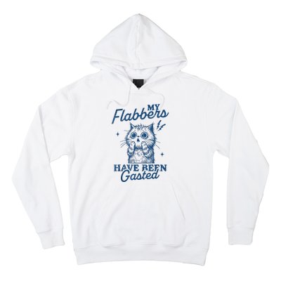 My Flabbers Have Been Gasted Distressed Retro Funny Cat Hoodie