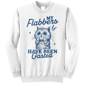 My Flabbers Have Been Gasted Distressed Retro Funny Cat Sweatshirt