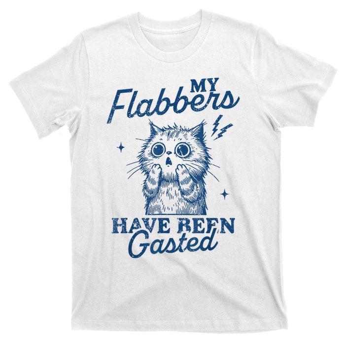 My Flabbers Have Been Gasted Distressed Retro Funny Cat T-Shirt