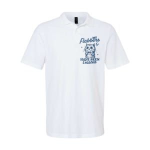 My Flabbers Have Been Gasted Distressed Retro Funny Cat Softstyle Adult Sport Polo