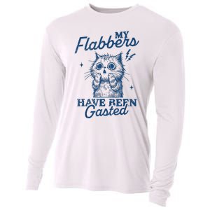 My Flabbers Have Been Gasted Distressed Retro Funny Cat Cooling Performance Long Sleeve Crew