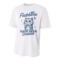 My Flabbers Have Been Gasted Distressed Retro Funny Cat Performance Sprint T-Shirt