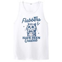 My Flabbers Have Been Gasted Distressed Retro Funny Cat PosiCharge Competitor Tank