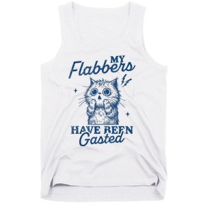 My Flabbers Have Been Gasted Distressed Retro Funny Cat Tank Top