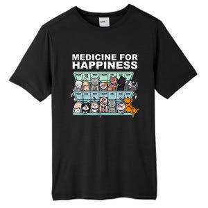 Medicine For Happiness Cat Lover Funny Tall Fusion ChromaSoft Performance T-Shirt