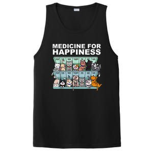 Medicine For Happiness Cat Lover Funny PosiCharge Competitor Tank