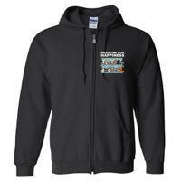Medicine For Happiness Cat Lover Funny Full Zip Hoodie