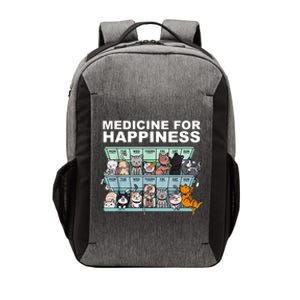 Medicine For Happiness Cat Lover Funny Vector Backpack