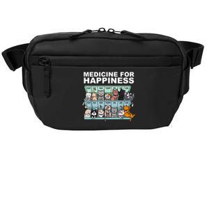 Medicine For Happiness Cat Lover Funny Crossbody Pack