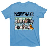 Medicine For Happiness Cat Lover Funny T-Shirt