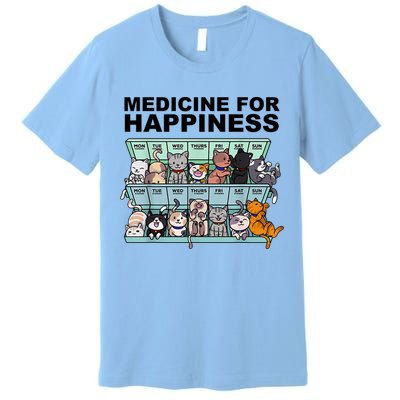 Medicine For Happiness Cat Lover Funny Premium T-Shirt