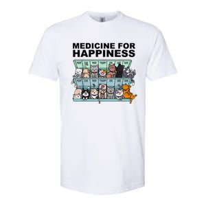 Medicine For Happiness Cat Lover Funny Softstyle CVC T-Shirt