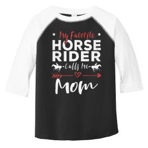 My Favorite Horse Rider Calls Me Mom Horseback Riding Mom Toddler Fine Jersey T-Shirt