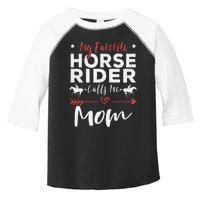 My Favorite Horse Rider Calls Me Mom Horseback Riding Mom Toddler Fine Jersey T-Shirt