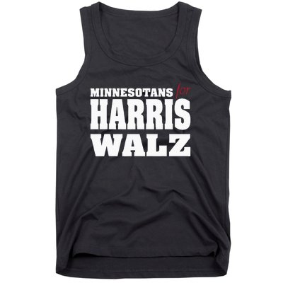 Minnesotans For Harris Waltz 2024 Harris Waltz 2024 Election Tank Top