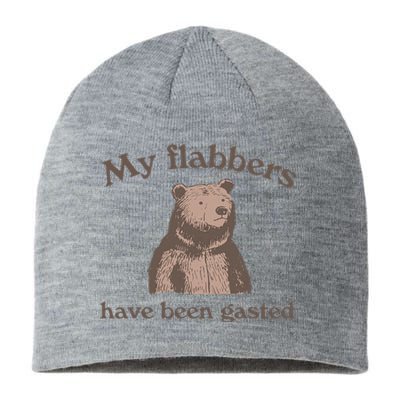 My Flabbers Have Been Gasted Funny Graphic Bear Art Cute Sustainable Beanie